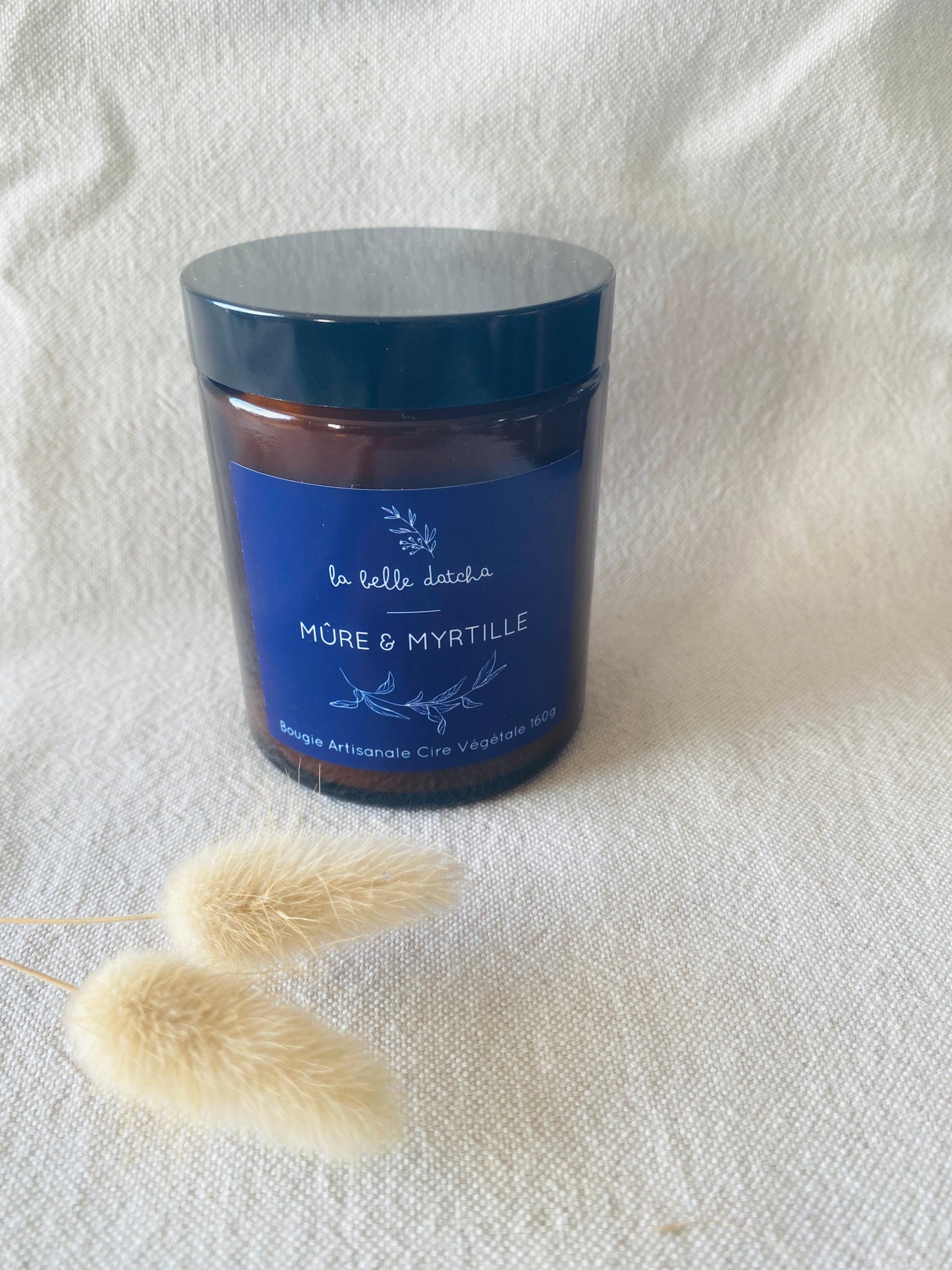 Bougie artisanale Elégance - Confiture Mûre et Myrtille - 160g