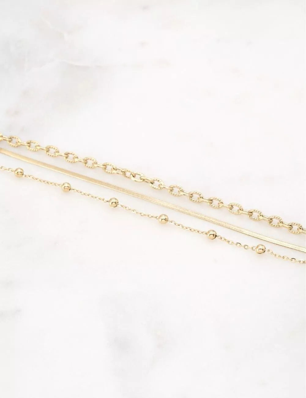 Bracelet Anthéanie - doré - multi-rangs