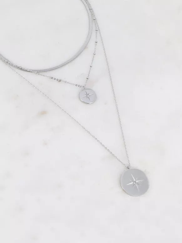 Collier Landeline - argenté - multi-rangs