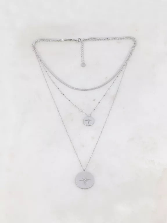 Collier Landeline - argenté - multi-rangs