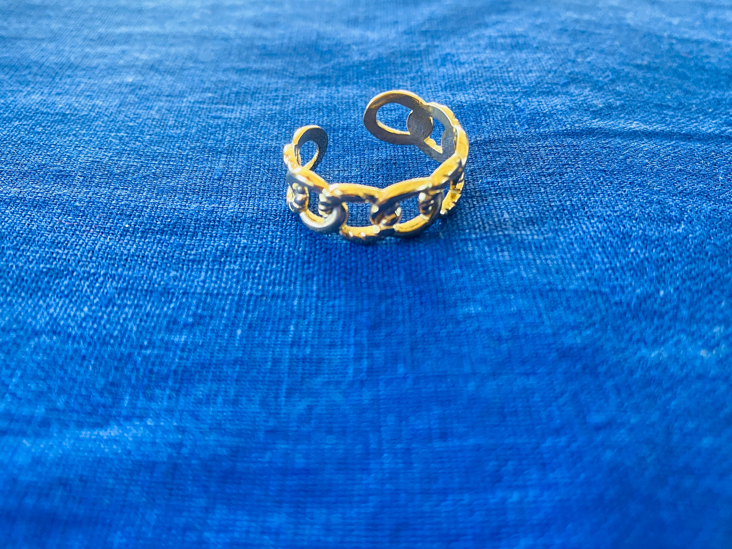 Bague maille - dorée - Taille réglable