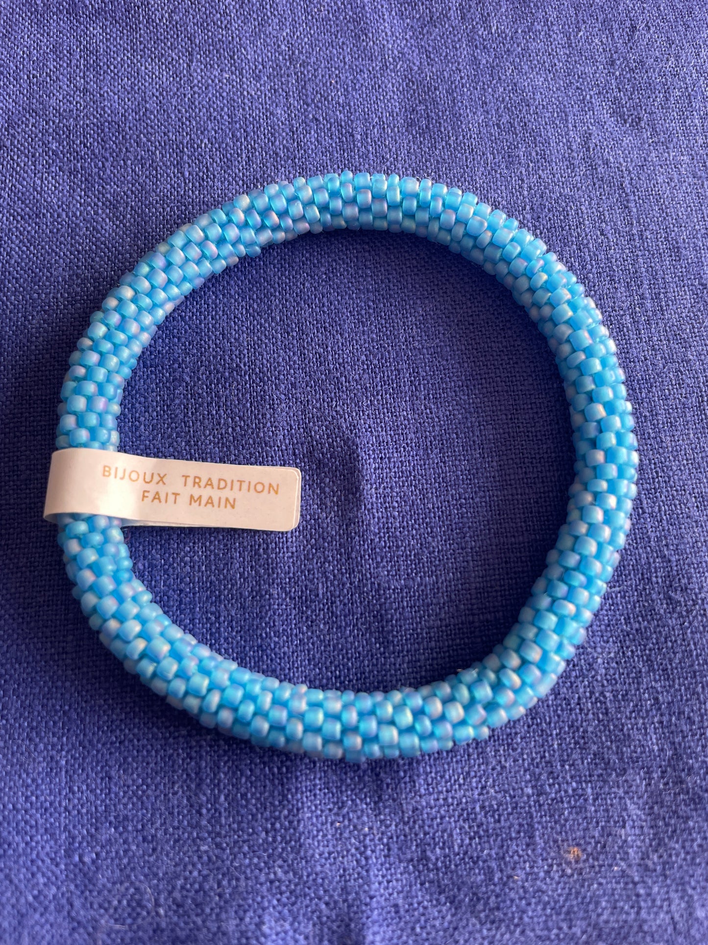 Bracelet népalais - bleu jean