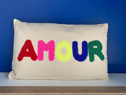 Coussin AMOUR coloré