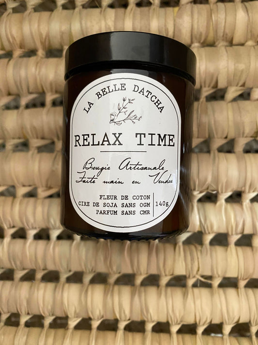 Bougie artisanale Relax Time - Fleur de Coton - 140g