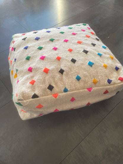 Pouf en Laine tissé à la main