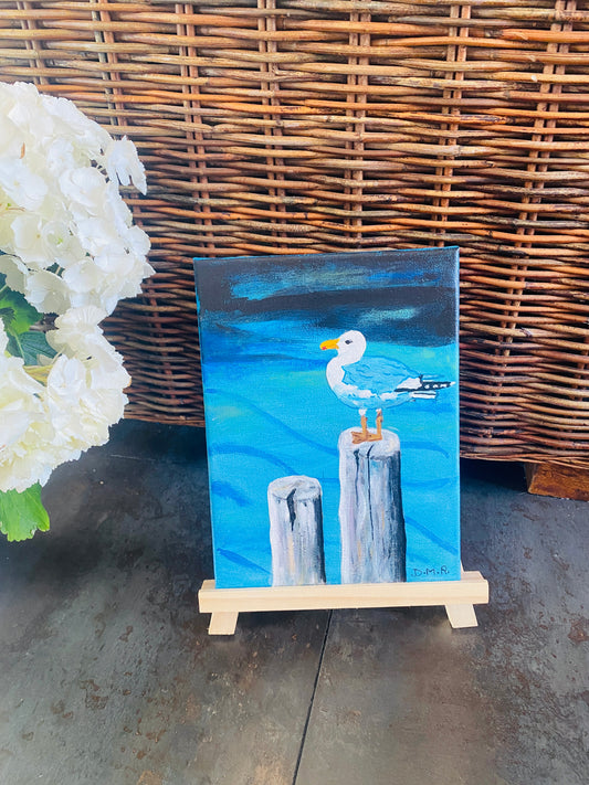 La mouette - 18X24 cm - Peinture acrylique sur toile