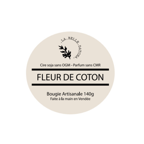 Bougie artisanale Elégance - Fleur de Coton - 140g