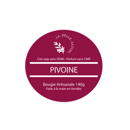 Bougie artisanale Elégance - Pivoine - 140g