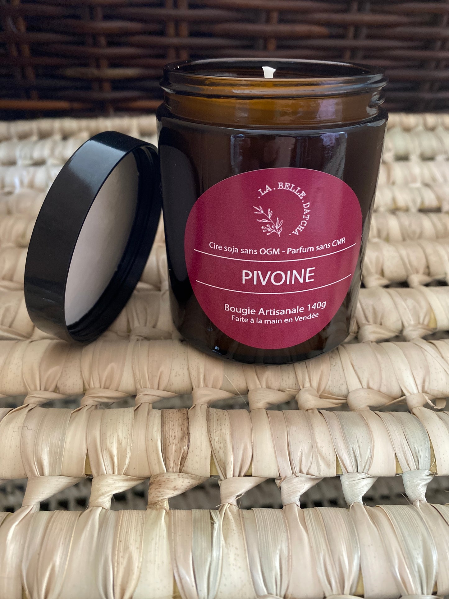 Bougie artisanale Elégance - Pivoine - 140g