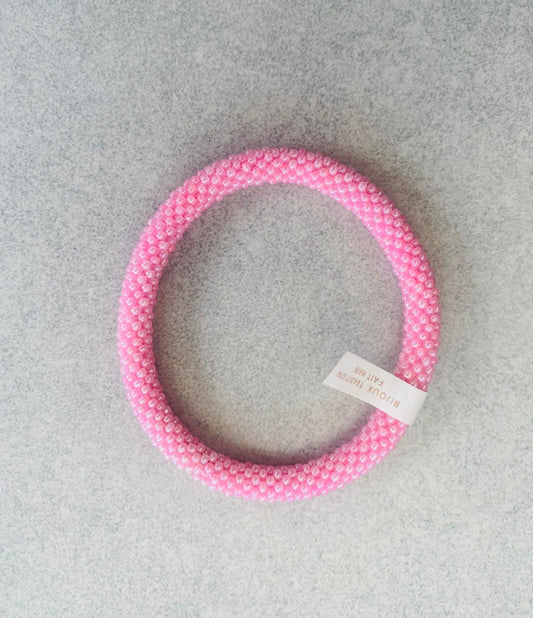 Bracelet népalais - rose